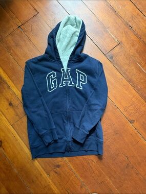 GAP Navy Hoodie with Cream Sherpa Hood
